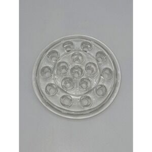 Vintage‎ Clear Glass Flower Frog Vase Insert Floral Arranger 16 Holes 5"